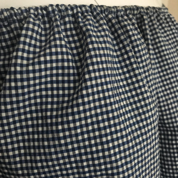 Zara Crop Gingham Off Shoulder Top - Picture 6 of 7